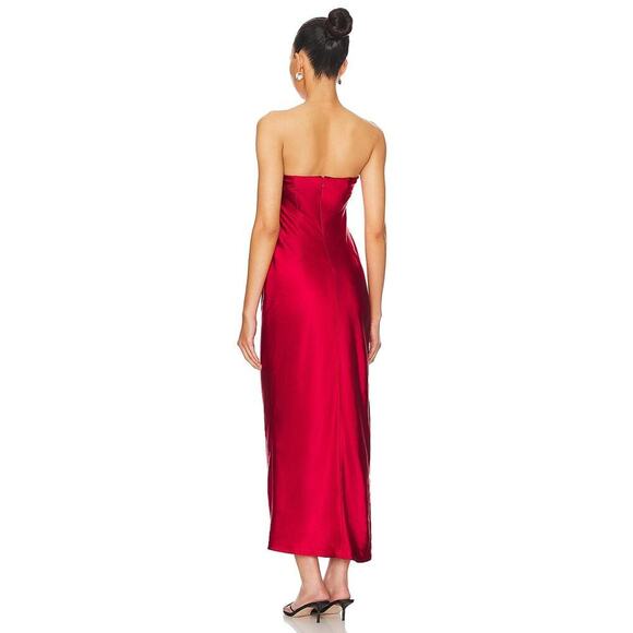 More To Come Emma Strapless Dress Red Size XS - Picture 3 of 6
